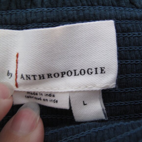 ANTHROPOLOGIE Teal Embroidered Peasant Blouse NWT - Picture 2 of 15